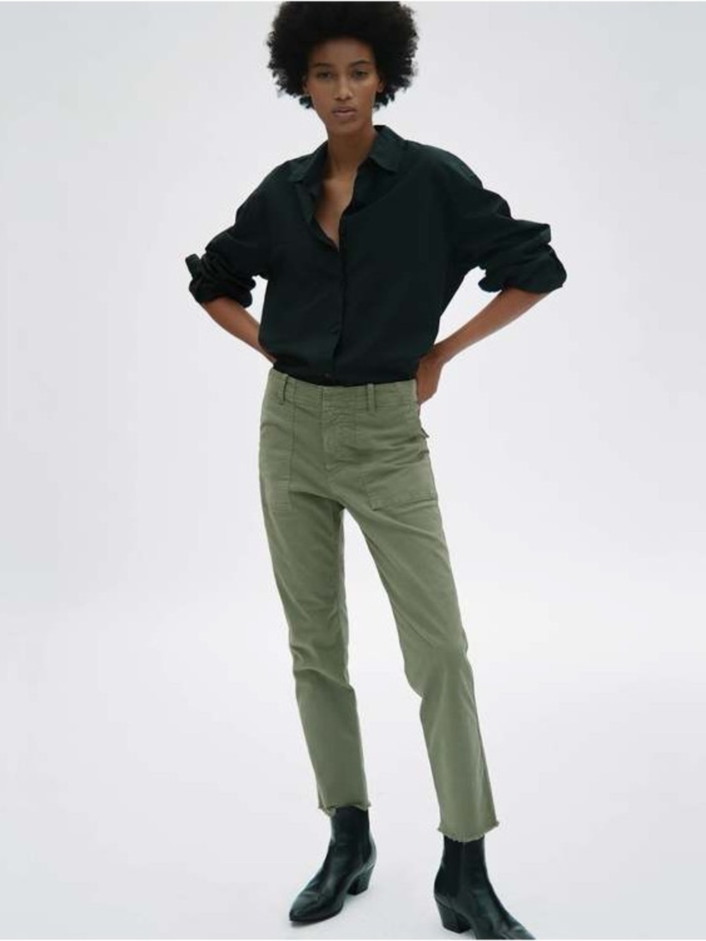 Nili Lotan Jenna Pants Camo Green Size 2 XS
